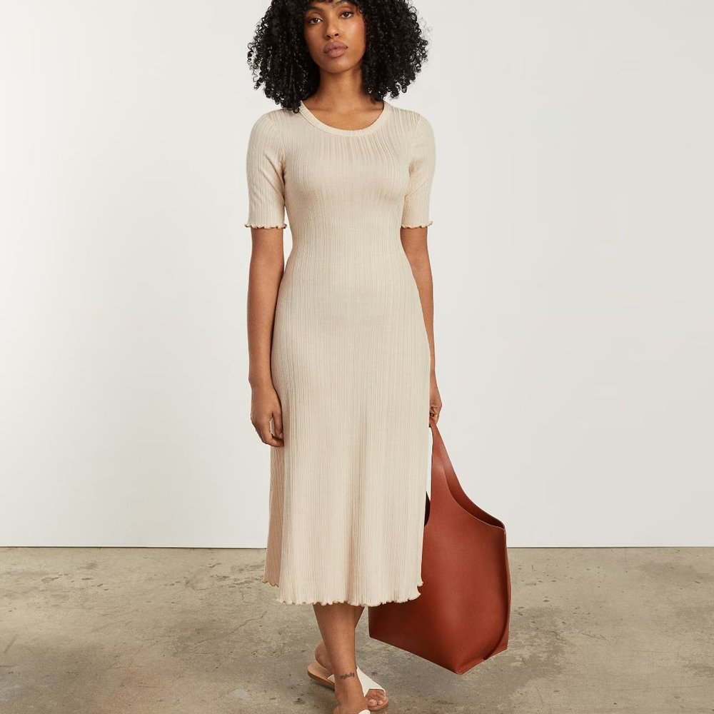 Everlane Open Back Rib Dress